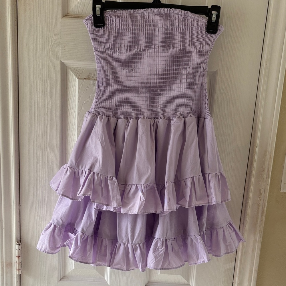 Amable by Mabel strapless ruched and double gathered dress. NWT